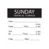 Sunday Removable Day Of The Week Label 50 X 50mm - Roll Of 500