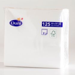 Duni White 33cm 2-ply Tissue Napkin - Box of 2000