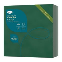 Dunisoft Airlaid Dark Green 40cm Dinner Napkins - Pack of 60