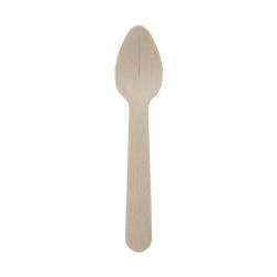 Disposable Wooden Teaspoon - Made from FSC Certified Birchwood - Pack of 100
