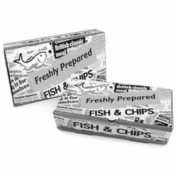 Printed Fish And Chip Box Large - Box 100 Printed Fish And Chip Box Large - Box 100