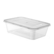 500ml HD Clear Microwave Rectangle Food Container With Lid Sets - Box of 250