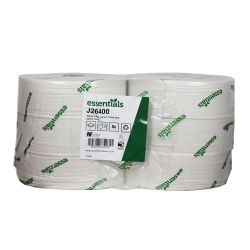 Maxi Jumbo Toilet Roll 400m 2ply White - Pack Of 6