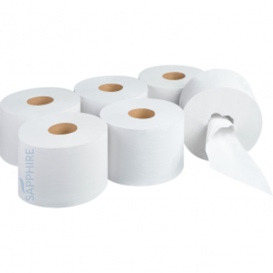 Centre Pull Toilet Roll 2ply White - Pack Of 6 PAP1022