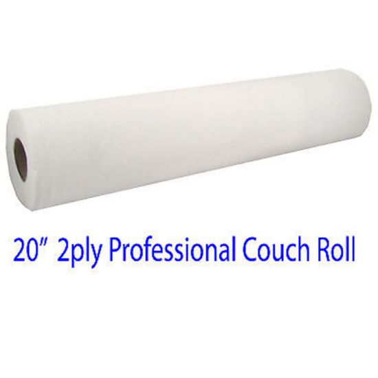 White Hygienic Paper Couch Roll 2ply 20 Inch PAP5016