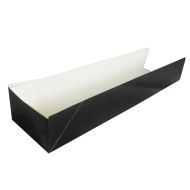 Black Disposable Open Ended Hot Dog Tray Food Packaging - Box 500