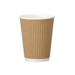 Kraft 8oz Ripple Wall Hot Drink Cup - Pack of 25