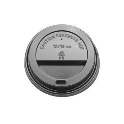Black Lids For 10/12/16oz Ripple Cups - Case of 1000