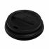 Black Sip-Thru Lids For 10/12/16oz Ripple Cups - Pack 100