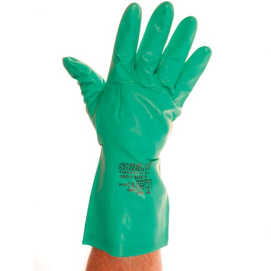 Industrial Green Nitrile Gloves - Large - Pair PP1015
