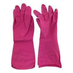 Professional Pink Household Rubber Gloves Large - Pair