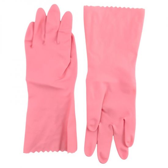 Professional Pink Household Rubber Gloves X Large - Pair PP1028