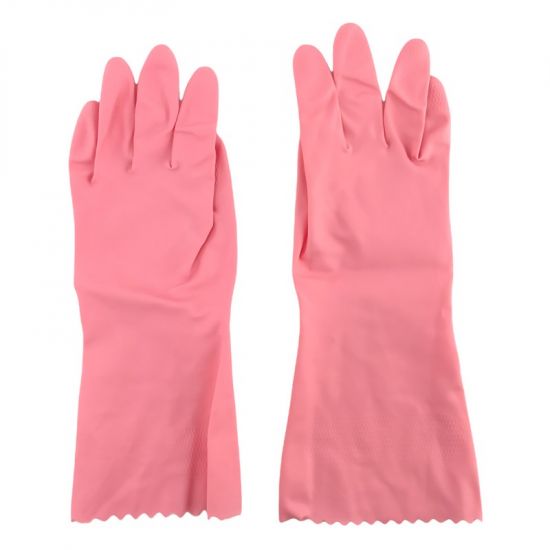 Professional Pink Household Rubber Gloves X Large - Pair PP1028