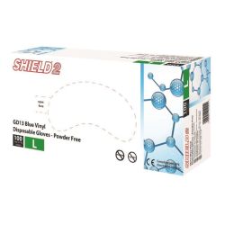 Blue Disposable Household Vinyl Gloves Large - Box of 100