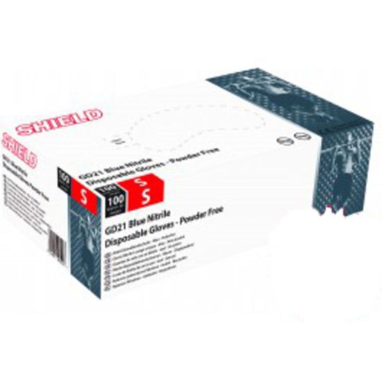 Blue Nitrile Powder Free Gloves - Small - Box Of 100 PP1067 Blue Nitrile Powder Free Gloves - Small - Box Of 100 PP1067