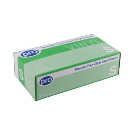 Small Clear Household  Powder Free Vinyl Gloves - Box of 100