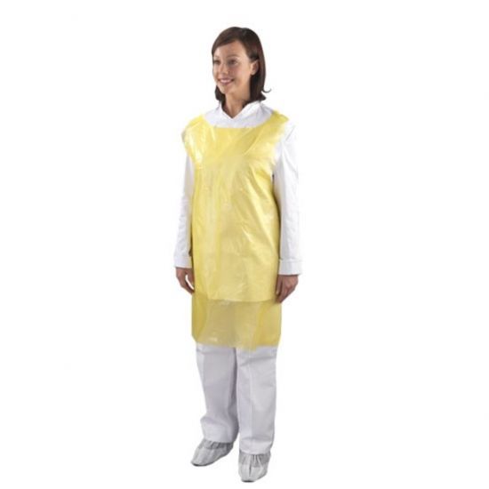 Heavy Duty Yellow Flat Pack Aprons - Pack Of 100 PP2000Y