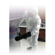 Non-Woven White Disposable Category III SMS Hazard Protective Overall - Large