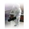 Non-Woven White Disposable Category III SMS Hazard Protective Overall - Large