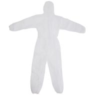 White Disposable Hooded Spray Suit Overall Non Woven - Large
