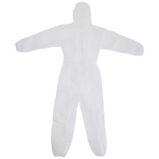 White Disposable Hooded Spray Suit Overall Non Woven - Medium White Disposable Hooded Spray Suit Overall Non Woven - Medium