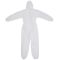 White Disposable Hooded Spray Suit Overall Non Woven - Medium
