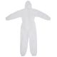 White Disposable Hooded Spray Suit Overall Non Woven - Medium