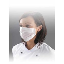 White Disposable 2ply Paper Face Masks - Pack Of 100