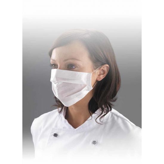 White Disposable 2ply Paper Face Masks - Pack Of 100 PP4012
