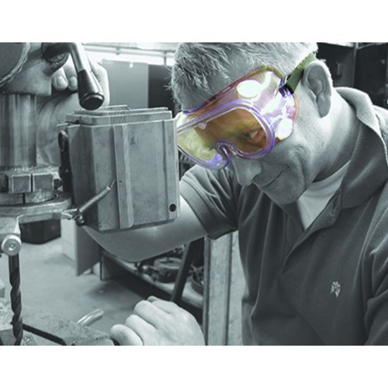 Protective Safety Goggles - Polycarbonate Lens and PVC Frame