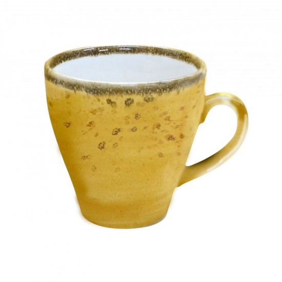 Java Decorated Coffee Cup Sunrise Yellow 23cl 8oz Qty 12 IG 01401HSY