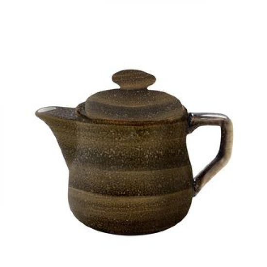 Java Decorated Teapot Woodland Brown 46cl 16oz Qty 4 IG 01663/4HWB