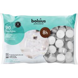 Bolsius Professional 8 Hour Tealights Relightable Vagan Friendly Pack of 90