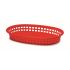Chicago Oval Plastic Red Basket 10.5x7x1.5 Inches Qty 12