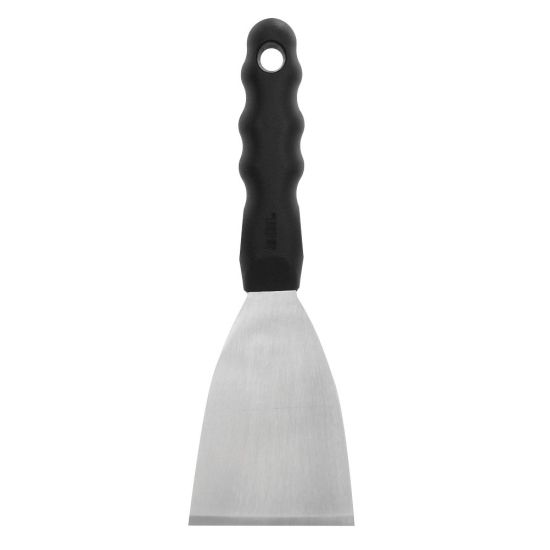 Black Ergonomic Handled Stainless Steel Scraper 9.5 Inches IG 253BKEU