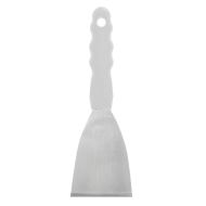 White Ergonomic Handled Stainless Steel Scraper 9.5 Inches