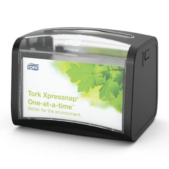 Tork Xpressnap Black Tabletop Napkin Dispenser 201x156x150mm IG 272611 Tork Xpressnap Black Tabletop Napkin Dispenser 201x156x150mm IG 272611