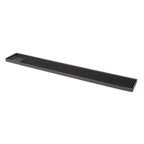 Black Rubber Bar Mat 24x3 Inches IG 3620