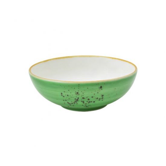Java Decorated Coupe Bowl Meadow Green 16.8cm 6.5 Inches Qty 6 IG 36640MG