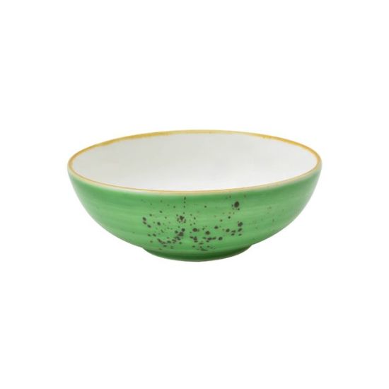 Java Decorated Coupe Bowl Meadow Green 16.8cm 6.5 Inches Qty 6 IG 36640MG