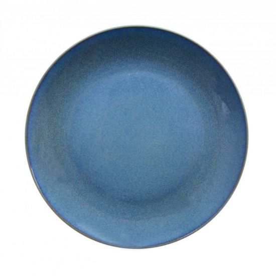 Java Decorated Coupe Plate Horizon Blue 20cm 8.3 Inches Qty 6 IG 36810HB