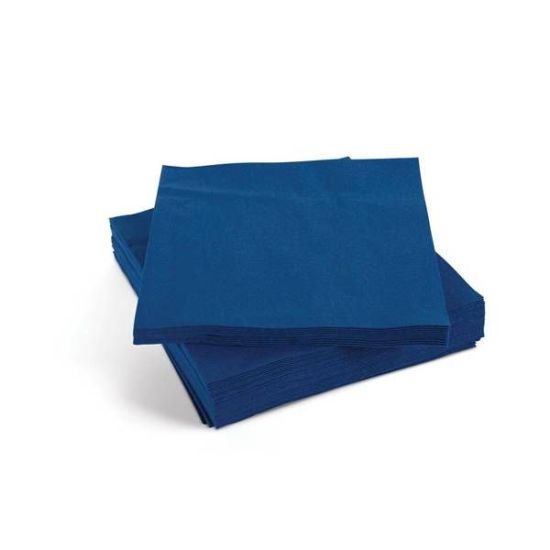 Dinner Napkins 2 Ply 4 Fold 39cm Dark Blue Qty 1800 IG 478756