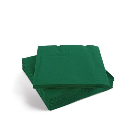 Dinner Napkins 2 Ply 4 Fold 39cm Dark Green Qty 1800 IG 478757