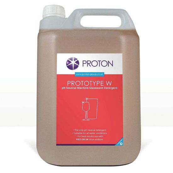 Proton Prototype W Ph Neutral Glasswash Detergent 5 Litre IG 70428 Proton Prototype W Ph Neutral Glasswash Detergent 5 Litre IG 70428