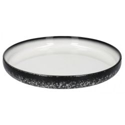 Caviar Granite Porcelain Platter, High Rim Round, 28cm (EA)