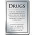 Drugs Bar Sign - Aluminium (29.7 X 21cm) (Each)