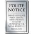 Polite Notice Bar Sign - Aluminium (29.7 X 21cm) (Each)