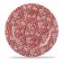 Victorian Calico Cranberry Plate 30.5cm