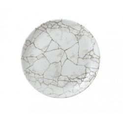 Studio Prints Kintsugi Agate Grey Coupe Plate 28.8cm - 1x12 Studio Prints Kintsugi Agate Grey Coupe Plate 28.8cm - 1x12