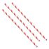 Bottle Straws Red Stripe (267 X 6mm / 10.5 Inch) (1 X 250)